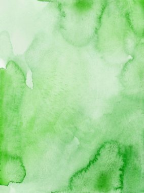 Parlak yeşil suluboya dokusu. El çizimi arkaplan