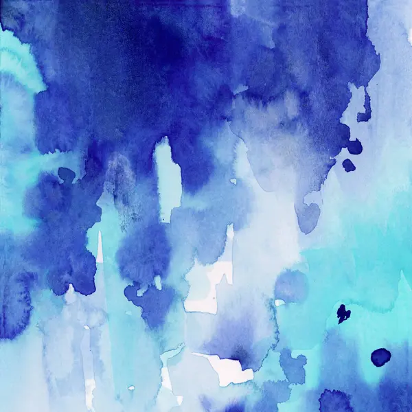 Parlak mavi ve mor suluboya dokular. El çizimi arkaplan