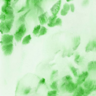 Parlak yeşil suluboya dokusu. El çizimi arkaplan