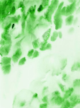 Parlak yeşil suluboya dokusu. El çizimi arkaplan