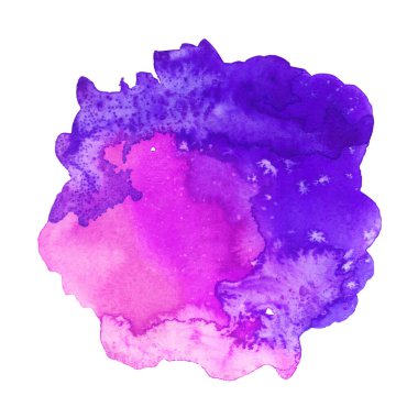 Parlak menekşe ve mor suluboya doku. El çizimi arkaplan