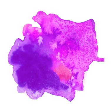 Parlak menekşe ve mor suluboya doku. El çizimi arkaplan