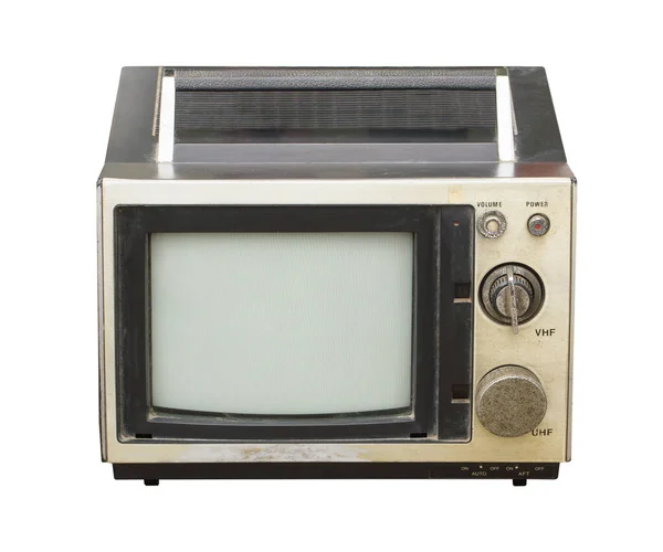 Retro Vintage Televisión Aislada Sobre Fondo Blanco —  Fotos de Stock