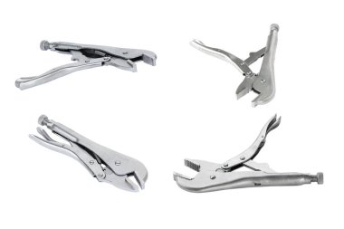 Beyaz arkaplan 1 üzerinde mekanik kilitleme pensesi