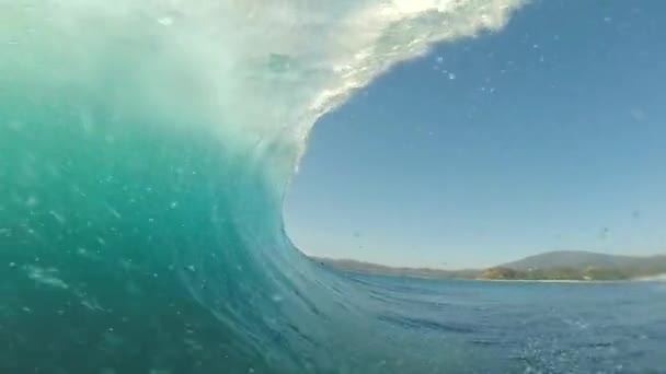 Breaking Wave View Tube You Were Surfer — Stock Video