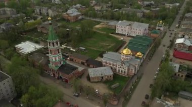 Kirov bölgesindeki Slobodskoy kasabasında bulunan tarihi kilisenin muhteşem hava manzarası