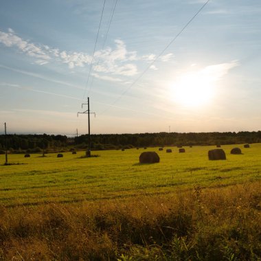 Gün batımında güzel Rus dosyalanmış manzara görünümü