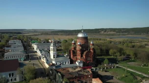 Θέα Drone Πάνω Από Παλαιωμένη Εκκλησία Θόλους Αργύρου Που Βρίσκεται — Αρχείο Βίντεο