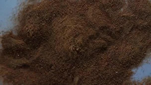 Widok Góry Kakao Odbija Się Tkaniny Przygotowania Przez Szefa Pyszną — Wideo stockowe