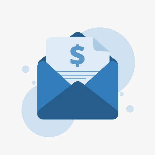 Email Banking Finance Invoice Payment Icon Symbol Cartoon Minimal Style — Stock Vector
