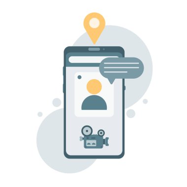 Video call concept. Vector flat cartoon illustration for websites and banners design.