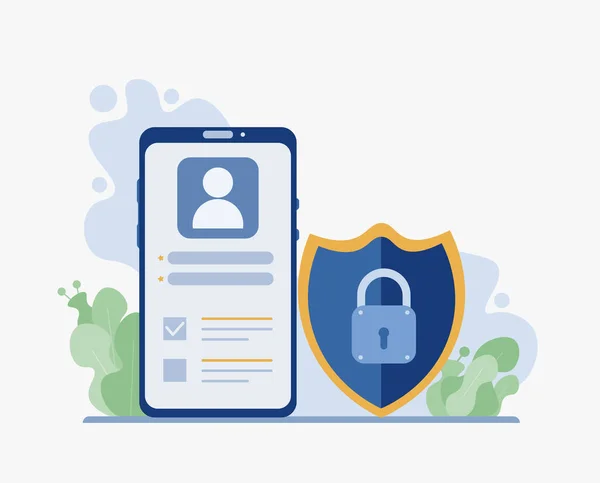 用于授权的用户界面 使用安全登录和密码 帐户数据保护 完美的矢量图形 — 图库矢量图片
