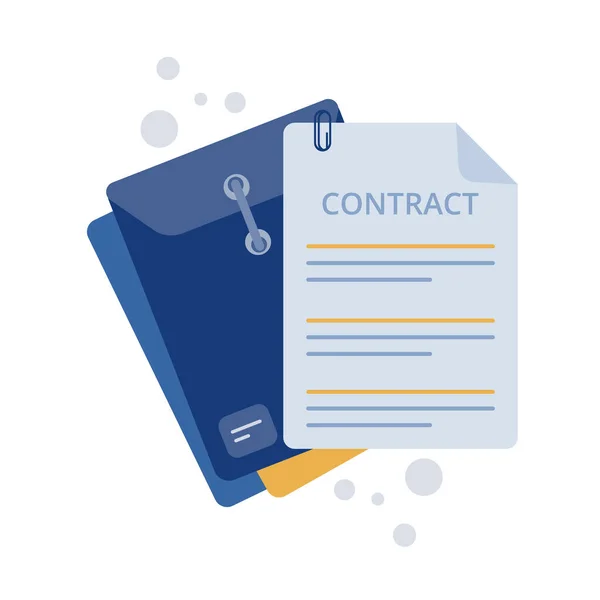 Business Deal Agreement Employment Contract Studying Terms Agreement Signing Business — Stock Vector