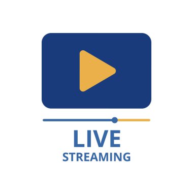 Canlı yayın, çevrimiçi video izleme. Video yayınları. Video günlükleri. Giysiler ve sanal toplantılar. Vektör tasarımı. öge