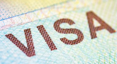 Uluslararası pasaport vizesi yakın görünüm