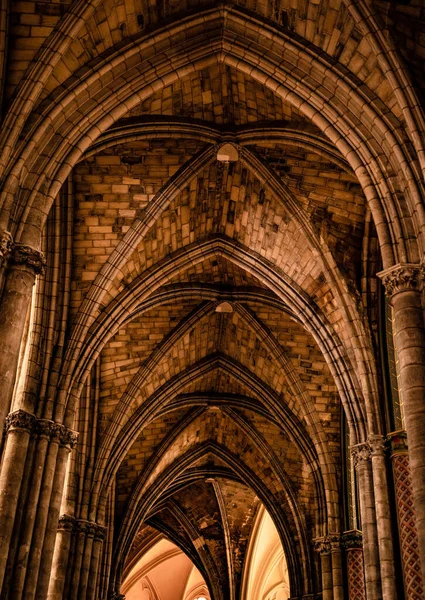 Bordeaux Katedrála Uvnitř Římskokatolický Kostel Ondřeje Slavný Bordeaux Turistické Sigthseen — Stock fotografie