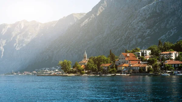Starobylé Město Starými Budovami Černé Hoře Výhled Jaderského Moře Krásné — Stock fotografie