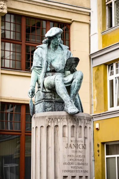 Poznan Polen Augustus 2022 Klemens Janicki Standbeeld Monument Poznan Polen — Stockfoto