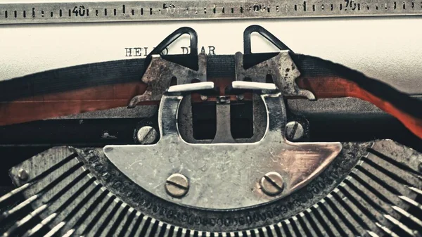 Vintage Skrivmaskin Med Text Kapitel Närbild — Stockfoto