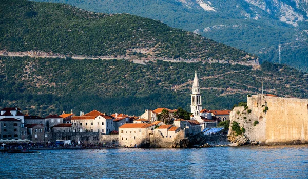 Piękny Budva Czarnogóra Widok Starożytne Miasto Adriatyku Morza Stara Architektura — Zdjęcie stockowe