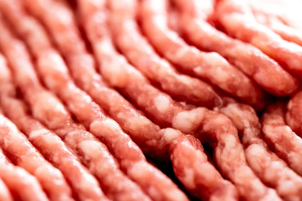 Çiğ Protein Yakın Plan Köfteler Için Pişirilmemiş Sığır Burger — Stok fotoğraf