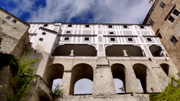 Belle Vue Sur Une Partie Majestueux Château Krumlov République Tchèque — Video