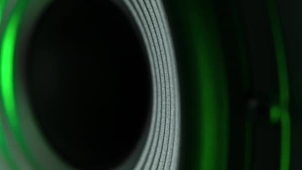 Close Shot Bass Music Speaker Action — Stock video