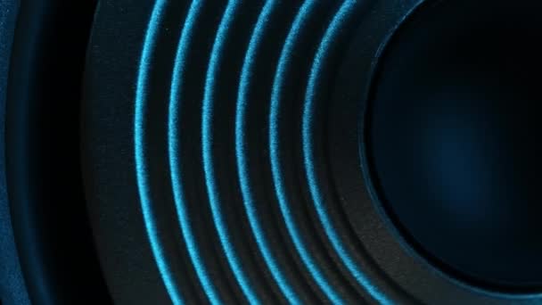 Primer Plano Altavoz Sistema Audio Que Reproduce Música — Vídeo de stock