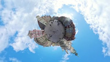 360 Derece Tarihsel Poznan Meydanı Panoramik Görünümü