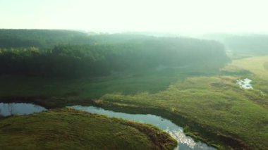 Yaz Yeşil Arazileri ve Sabah Parkı İHA 'dan inanılmaz manzara manzarası