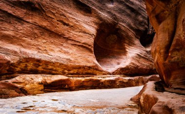 Al-Siq Kanyonu - Petra 'ya giden yol, Ürdün' de Petra