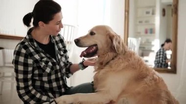 Mutlu Köpek, evdeki kız arkadaşına pençe atıyor.
