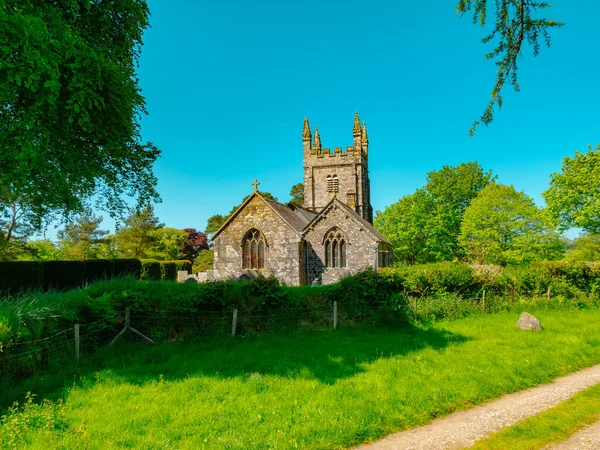 Den Antika Kyrkan Petrock Lydford Devon Maj Kristen Kyrka England — Stockfoto