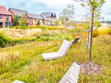 Bucklers Park yeni konut Crowthorne Berkshire doğa bölgesi.