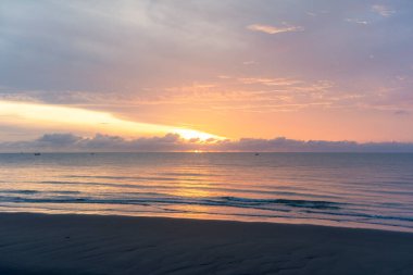 Tayland 'ın sabah plajı Pranburi Bölgesi