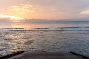 Tayland 'ın sabah plajı Pranburi Bölgesi