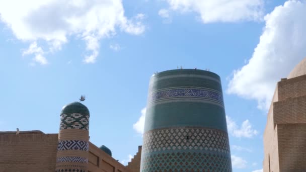 Gebouwen Van Vesting Ichan Kala Oude Stad Van Khiva Oezbekistan — Stockvideo
