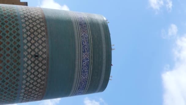 Pionowe Nagranie Budynków Twierdzy Ichan Kala Starożytne Miasto Khiva Uzbekistan — Wideo stockowe