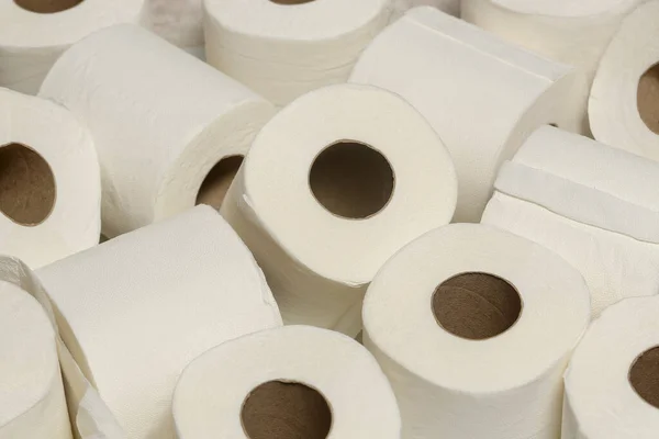 Beyaz Tuvalet Kağıdı Kapanıyor — Stok fotoğraf
