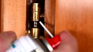 Kapı yağlama menteşeleri silikon yağı ile