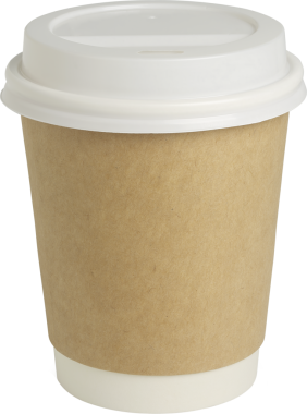 blank paper cup of coffee isolated