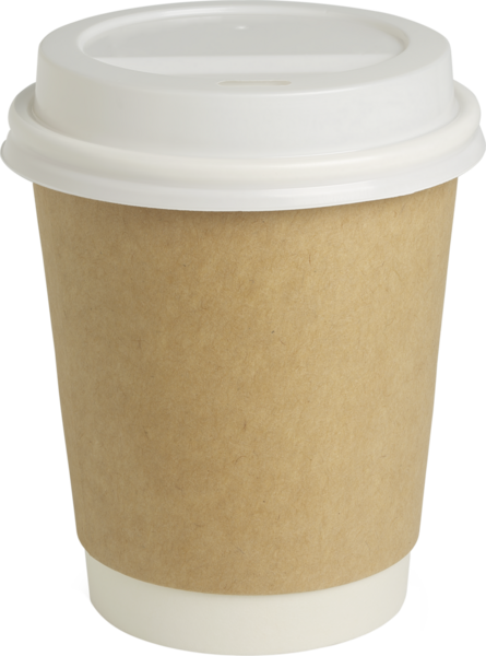 blank paper cup of coffee isolated