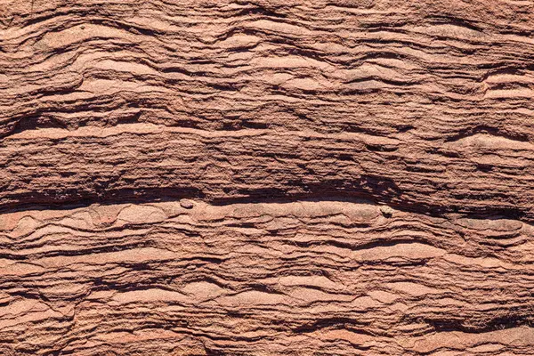 Del Forntida Sandstenssediment Som Visar Eroderade Lager Ett Unikt Mönster Royaltyfria Stockbilder