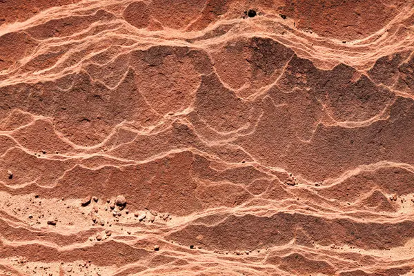 Section Ancient Sandstone Sediment Showing Eroded Layers Unique Pattern Background Royalty Free Stock Photos