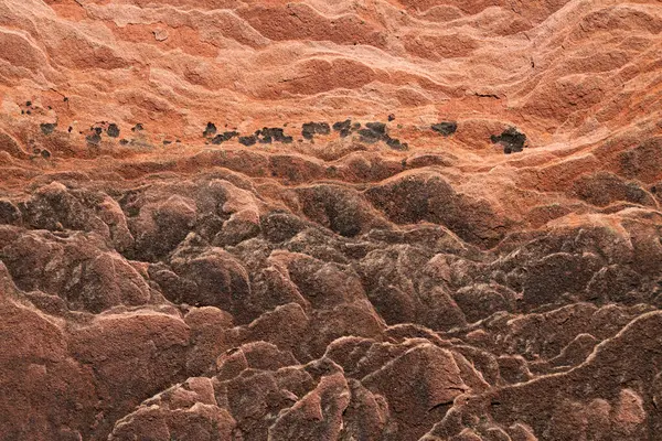 Část Starobylého Pískovce Sediment Zobrazující Erodované Vrstvy Jedinečném Vzoru Jako Stock Fotografie