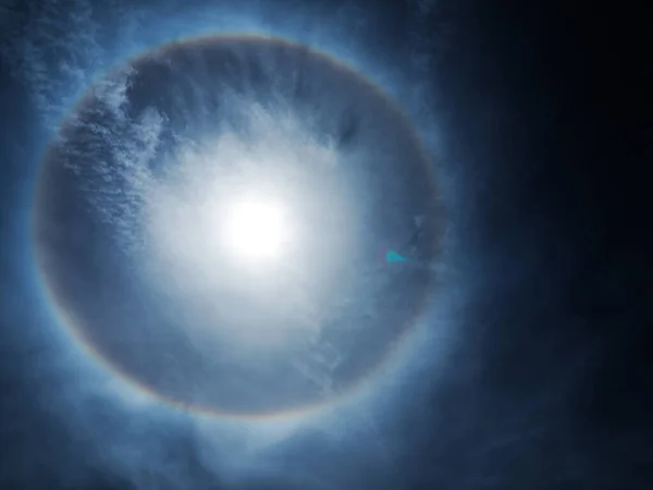 Sol Halo Fenômeno Miracle Atmosphere — Fotografia de Stock