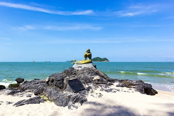 Символ Русалки Пляже Самила Сонгкхла Таиланд — стоковое фото