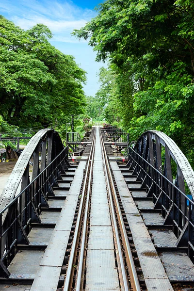Смертельная Дорожка Мосту Через Реку Квай Таиланде — стоковое фото