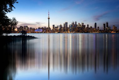 Toronto Downtown City skyline Ontario Canada Night