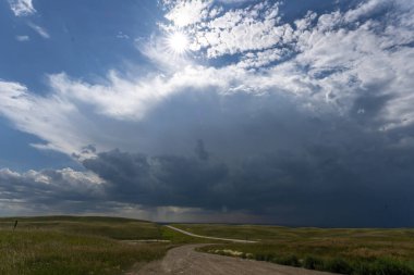 Summer Storms in the Canadian Prairies Dramatic Scenes